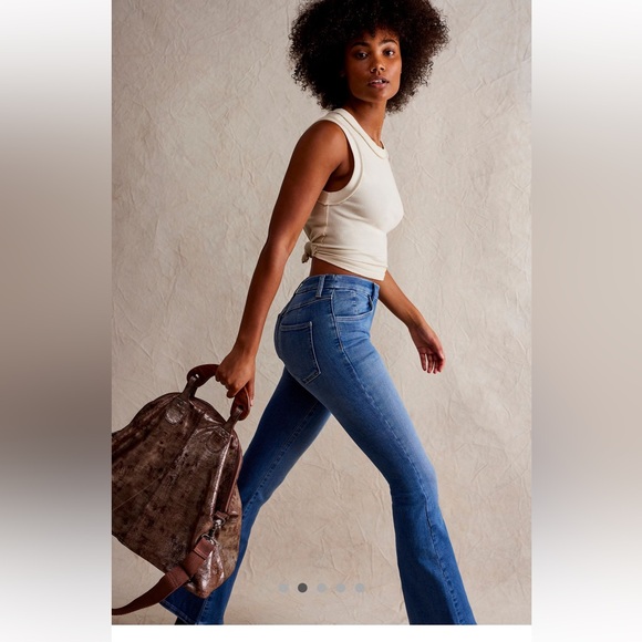 Free People Denim - Free People We The Free CRVY Infinite stretch Pull On Flare Jean size small